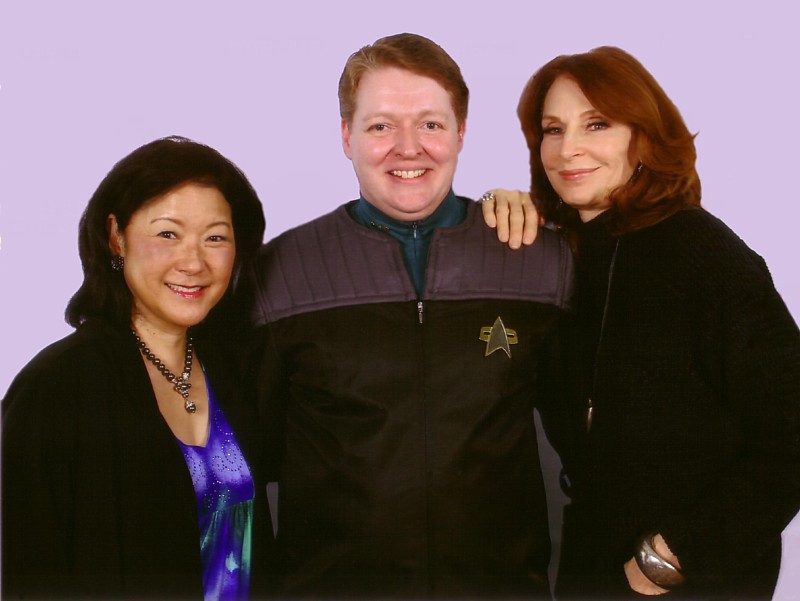 Science Division SFB2017: Patti Yasutake (Nurse Alyssa Ogawa), Dr. Stuart Meeson,  Gates McFadden (Dr. Beverly Crusher)
